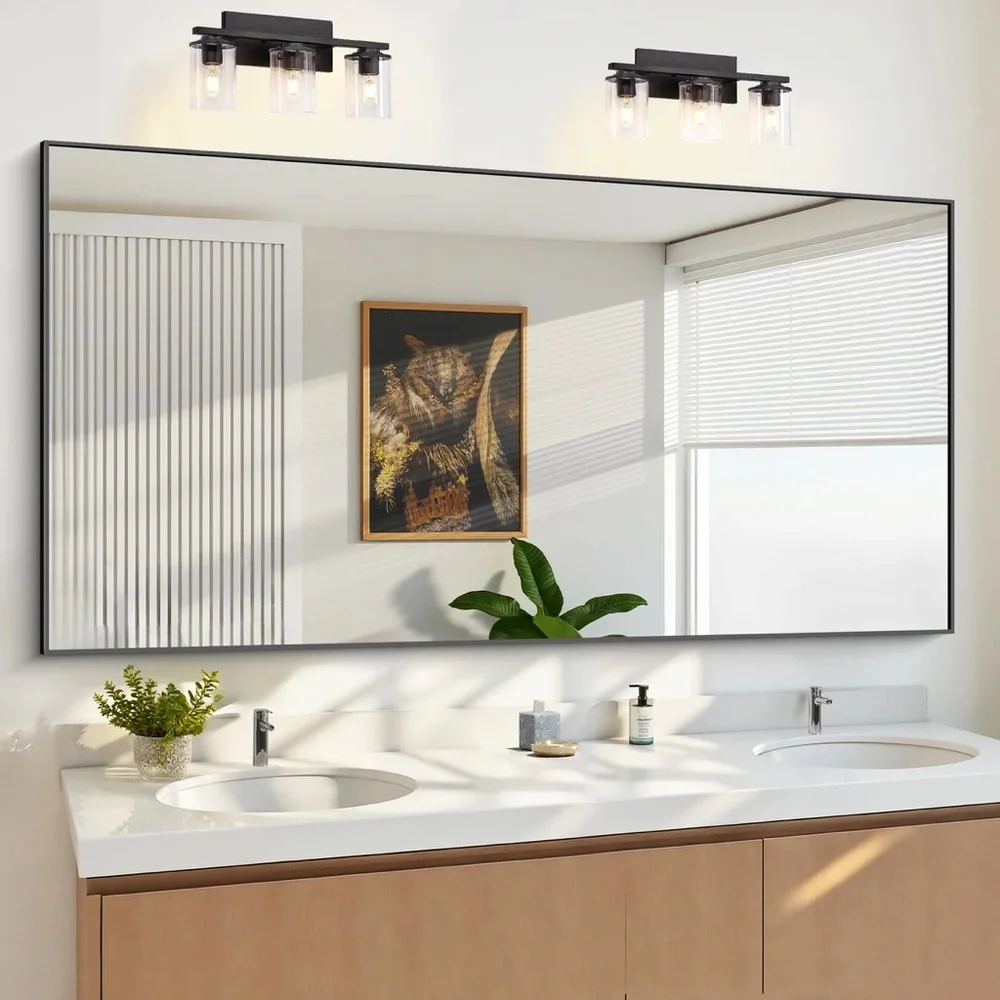 Elegant Black Framed Wall Mirror 58